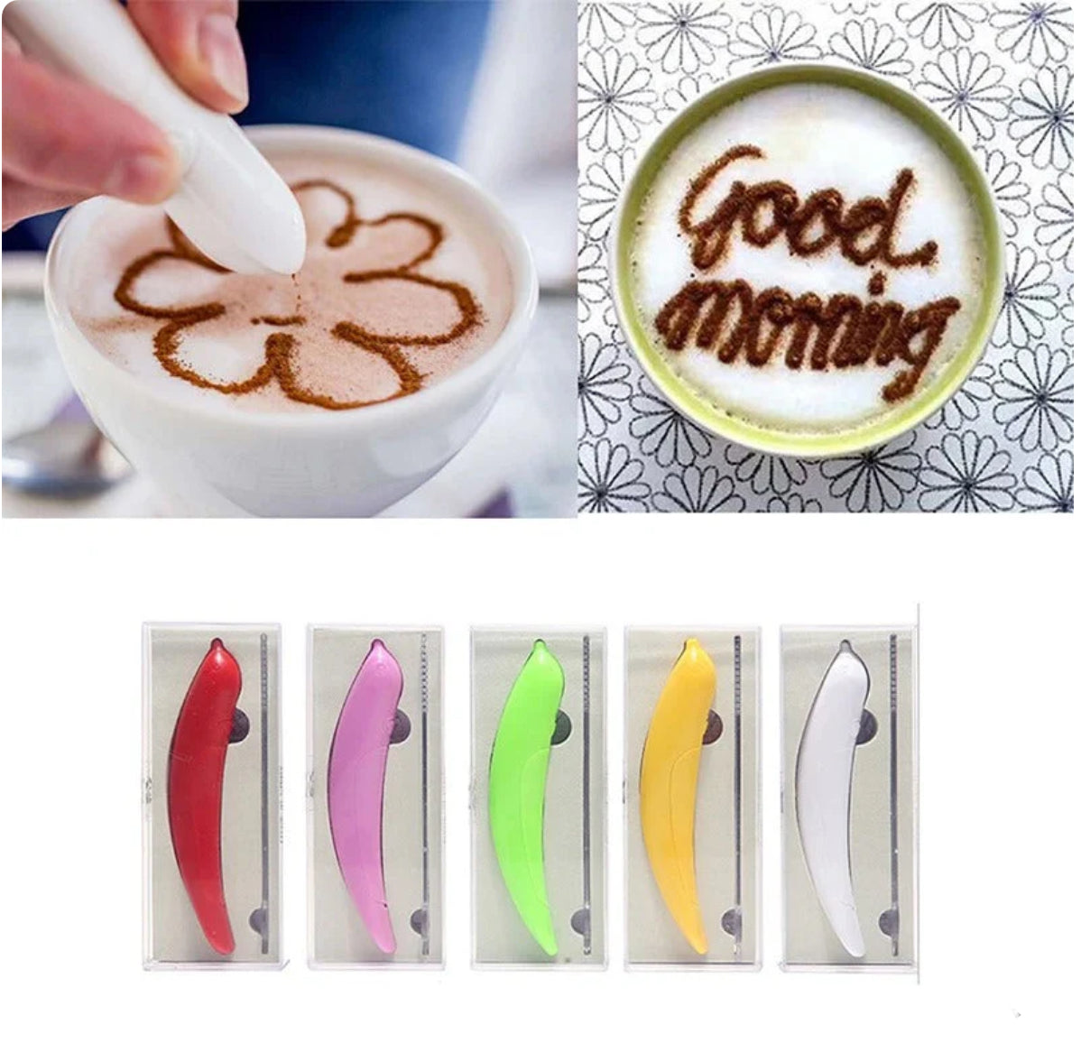 Spice Pen for Electrical Coffee Art for Latte