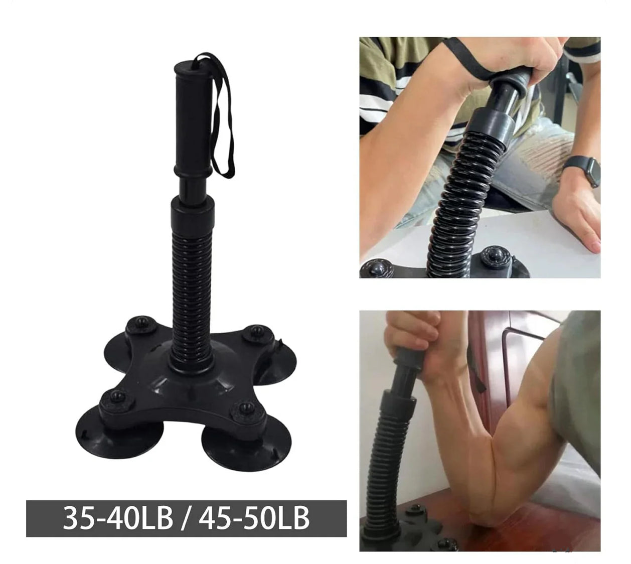 Arm Wrestling Trainer Workout Portable Resistance Spring Bar Forearm Trainer