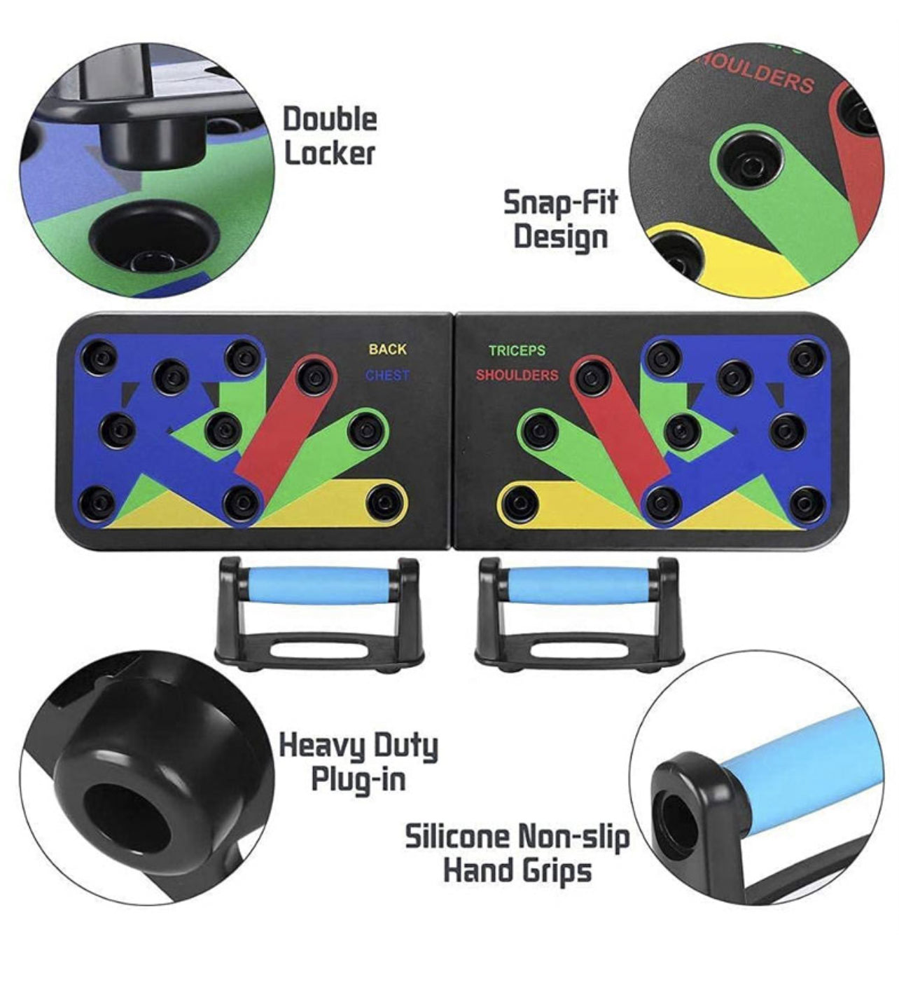 12 in 1 Push Up Board System Foldable Workout Portable Trainer for Home Fitnes