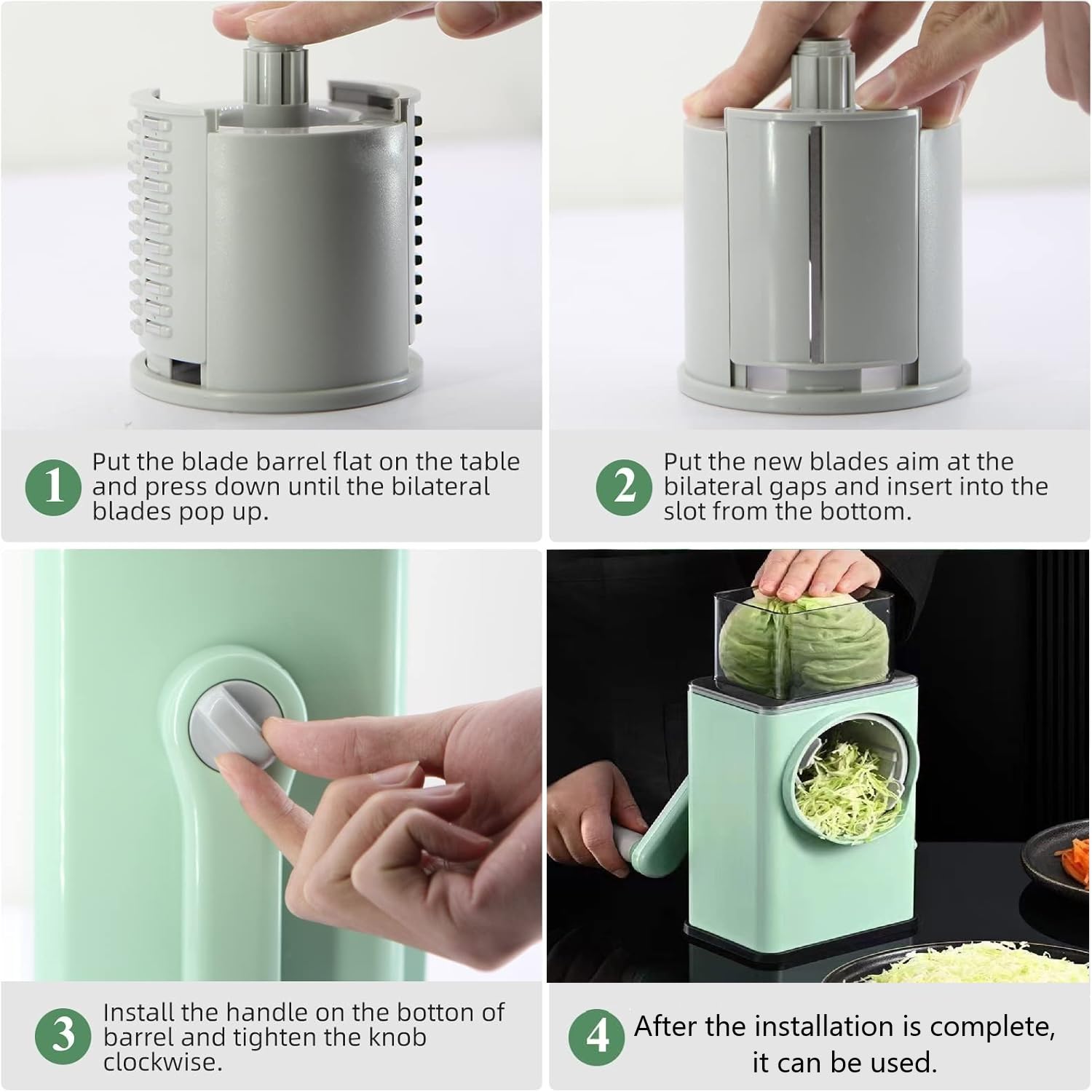 Multifunctional Rotary Vegetable Cutter 3 In 1 Shredder , slicer and grinder