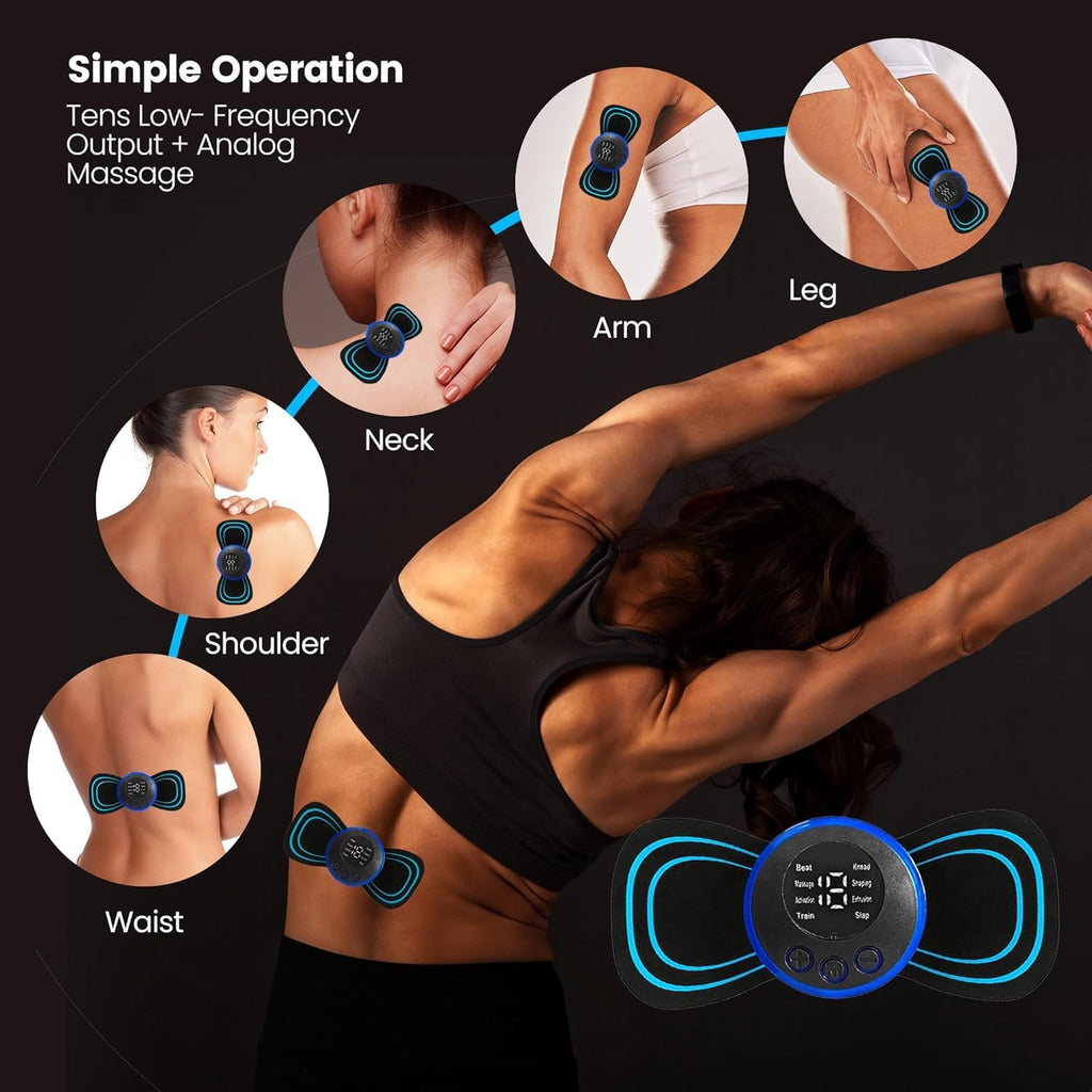 Portable Intelligent Neck and Back Massager, 6 Modes, Adjustable Frequency, Micro Current Massage, Relaxation Gifts