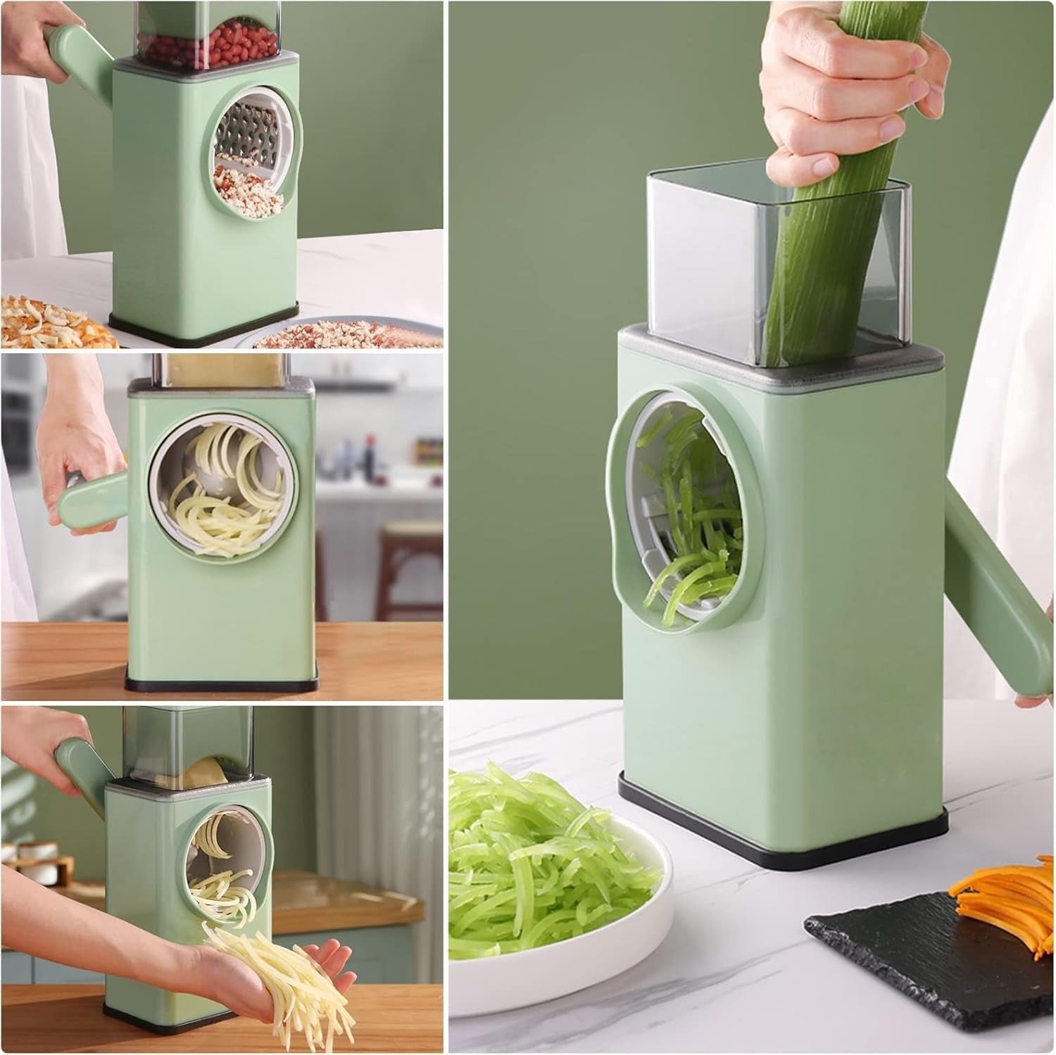 Multifunctional Rotary Vegetable Cutter 3 In 1 Shredder , slicer and grinder