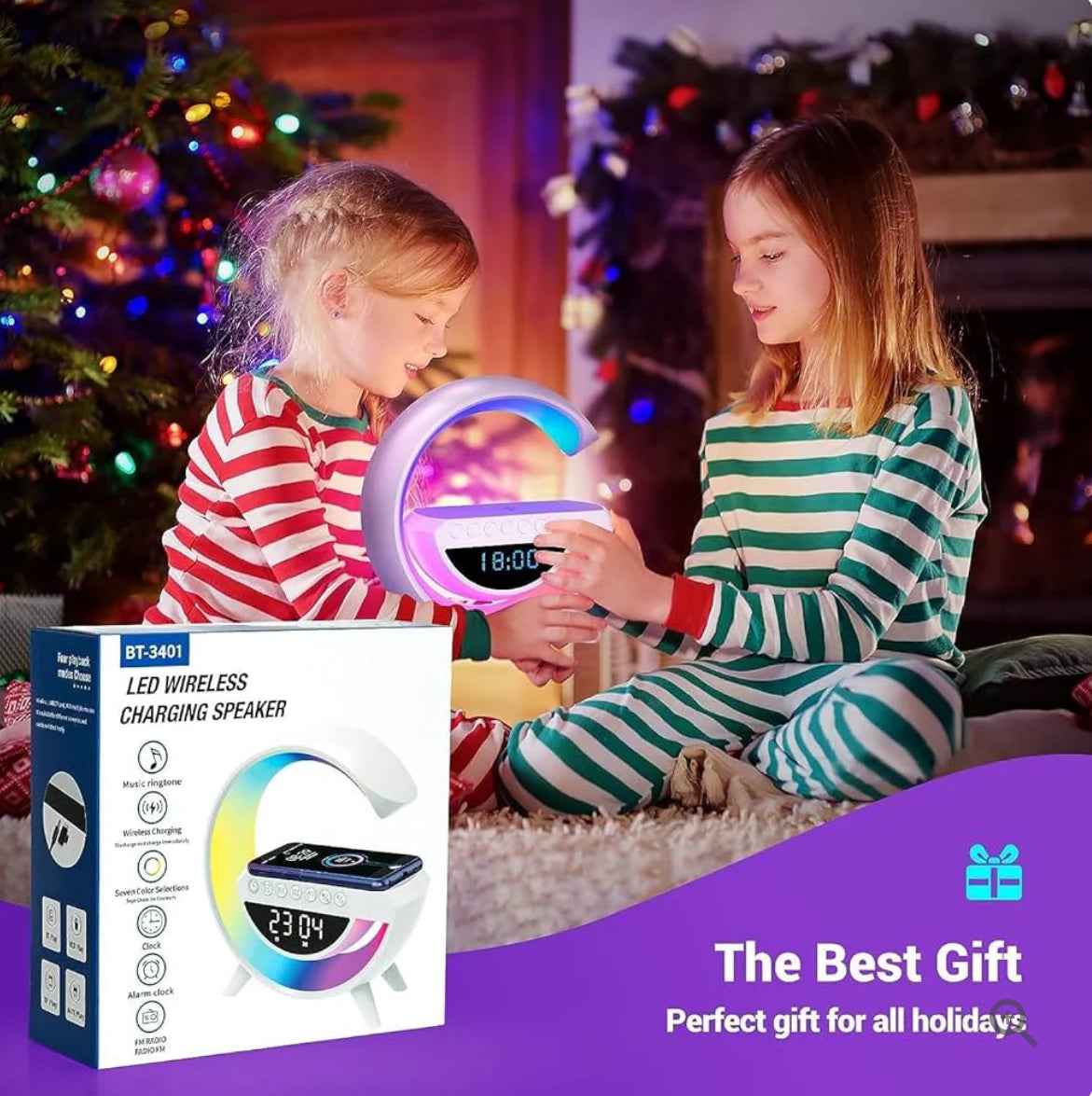 15W Lamp Speaker & Wireless Charger 1500mAh Rechargeable