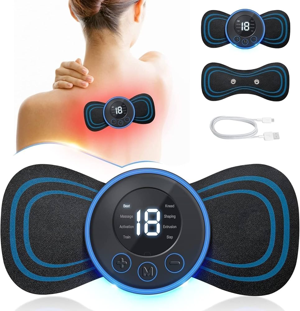Portable Intelligent Neck and Back Massager, 6 Modes, Adjustable Frequency, Micro Current Massage, Relaxation Gifts