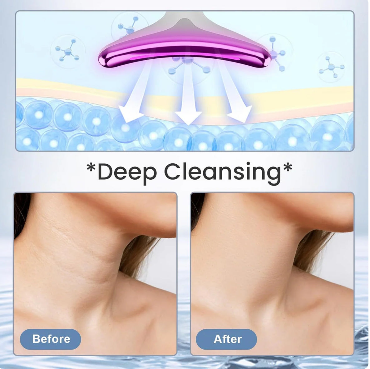 3 in 1 Vibration Face & Neck Massager – Triple-Action Anti-Wrinkle Device for Skin Tightening, Lifting & Smoothing