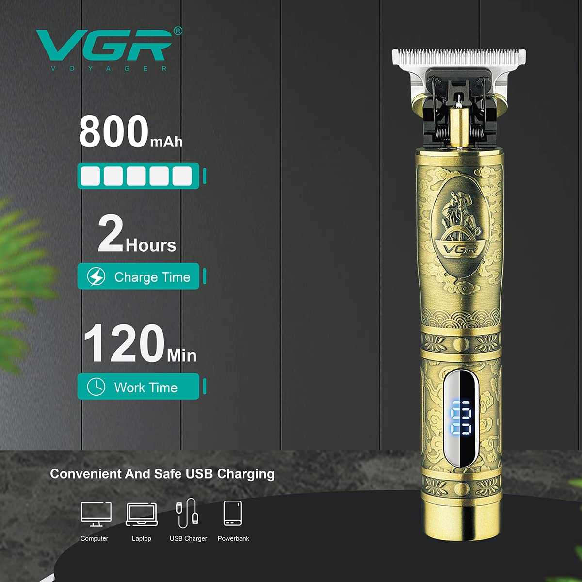 VGR Professional Hair & Beard Trimmer V091