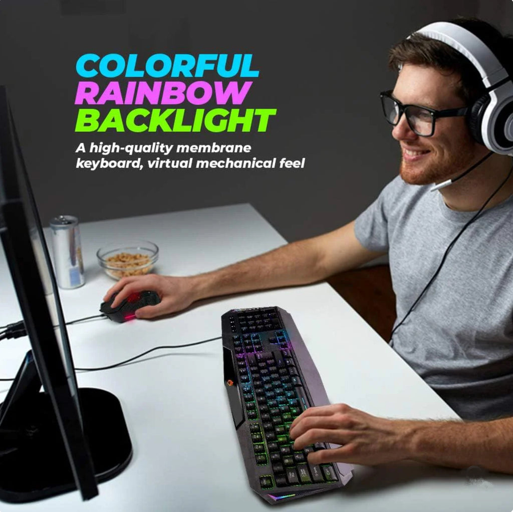 Backlit Gaming Keyboard and Mouse Combo Meetion C510 USB