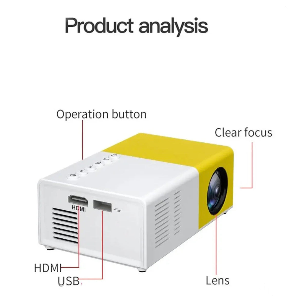 Mini LED Projector Multimedia Home Theater