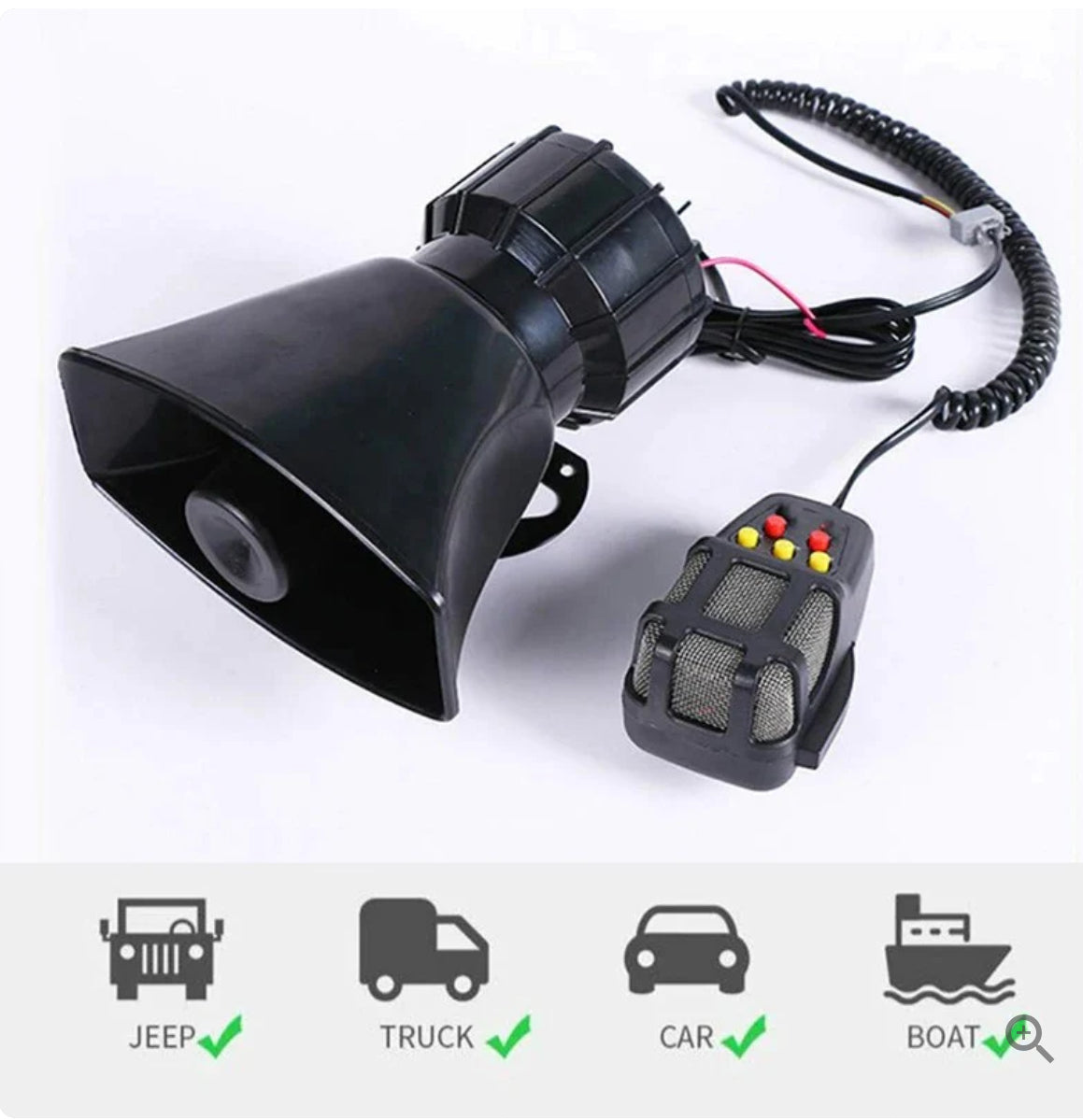 Car Siren Electronic Horn 100Watt