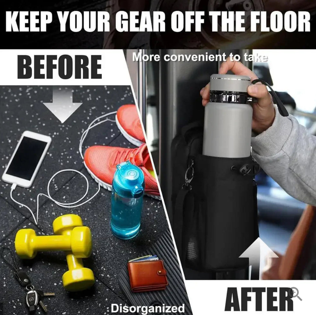 Magnetic Gym Bag With Water Bottle Holder