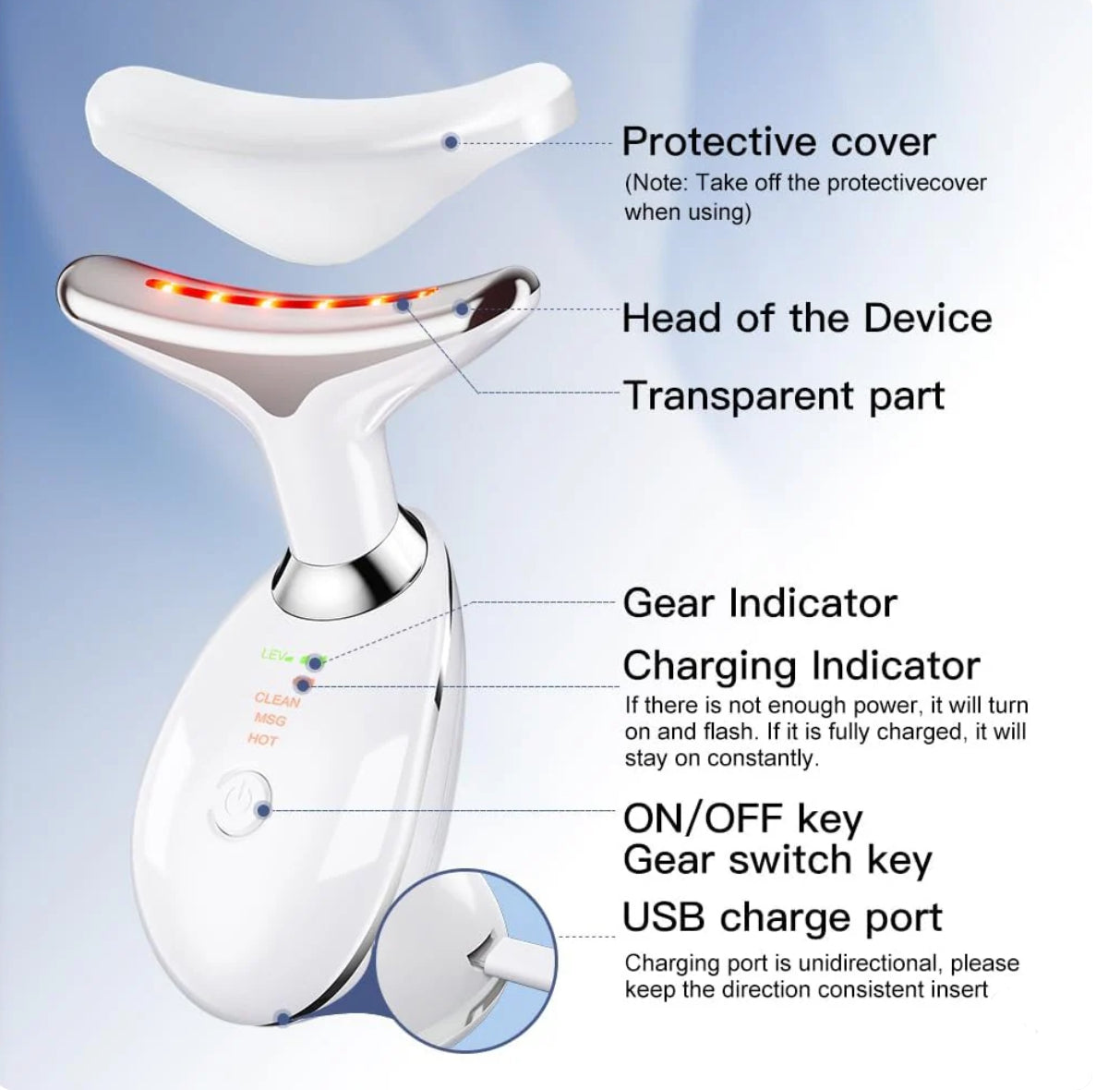 3 in 1 Vibration Face & Neck Massager – Triple-Action Anti-Wrinkle Device for Skin Tightening, Lifting & Smoothing