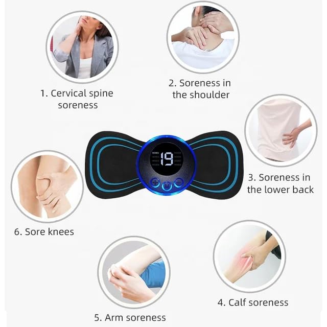Portable Intelligent Neck and Back Massager, 6 Modes, Adjustable Frequency, Micro Current Massage, Relaxation Gifts