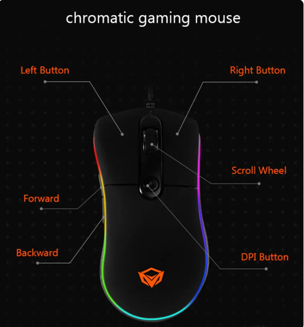 MEETION GM20 Optical Silent Wired Gaming Mouse
