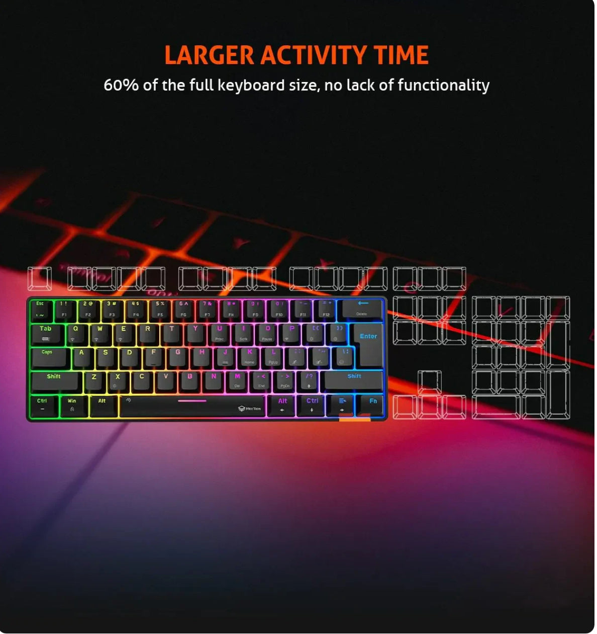 MEETION RGB Wired Mechanical Keyboard HESTIA - Black | MK005