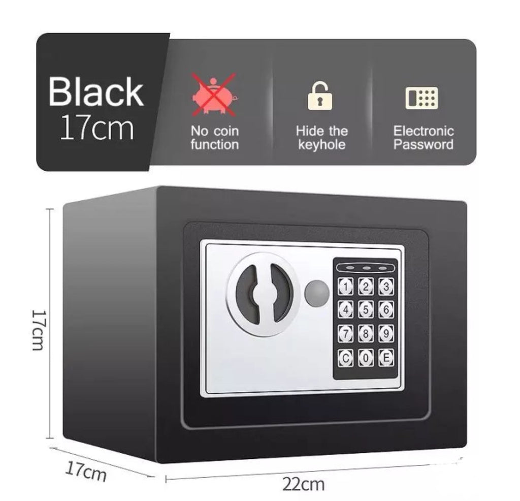 Safe Box Mini Digital Electronic Keypad Lock Safe Box Built In 2 Locking Bolts For Home & Offices