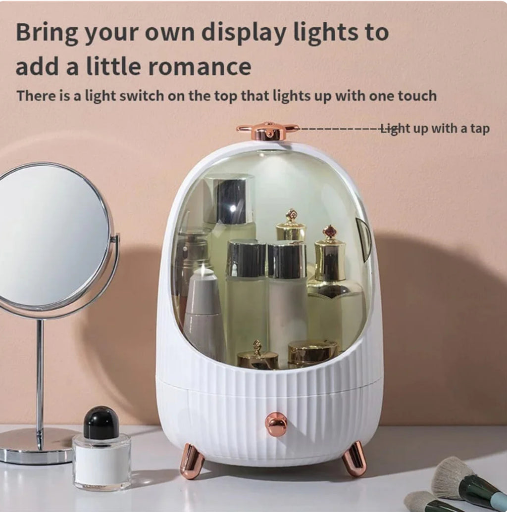 Cosmetic makeup Storage Box with LED Light
