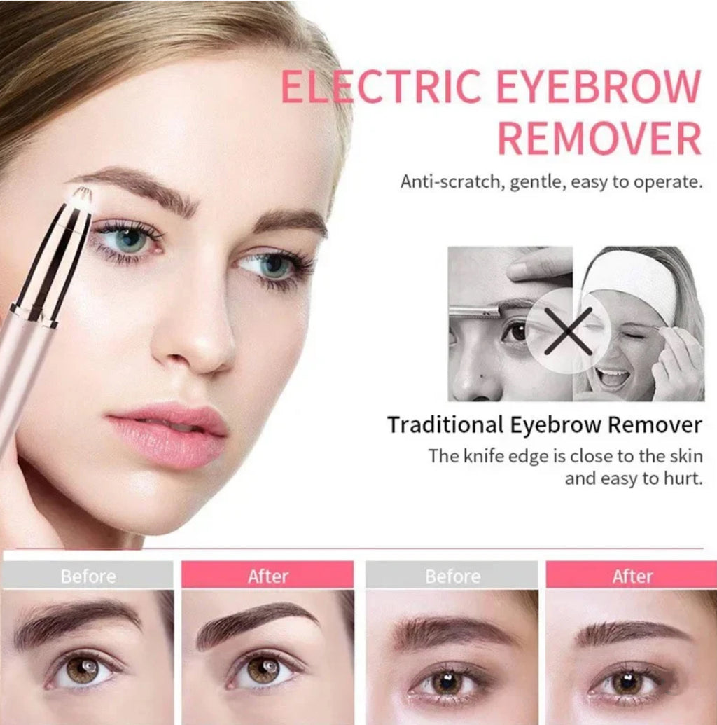 Women Electric Eyebrow Trimmer Hair Removal Epilator Painless