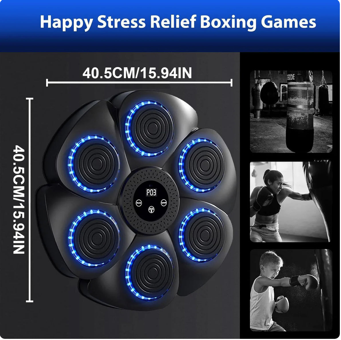 Professional Bluetooth Music Boxing Machine with LED Lights