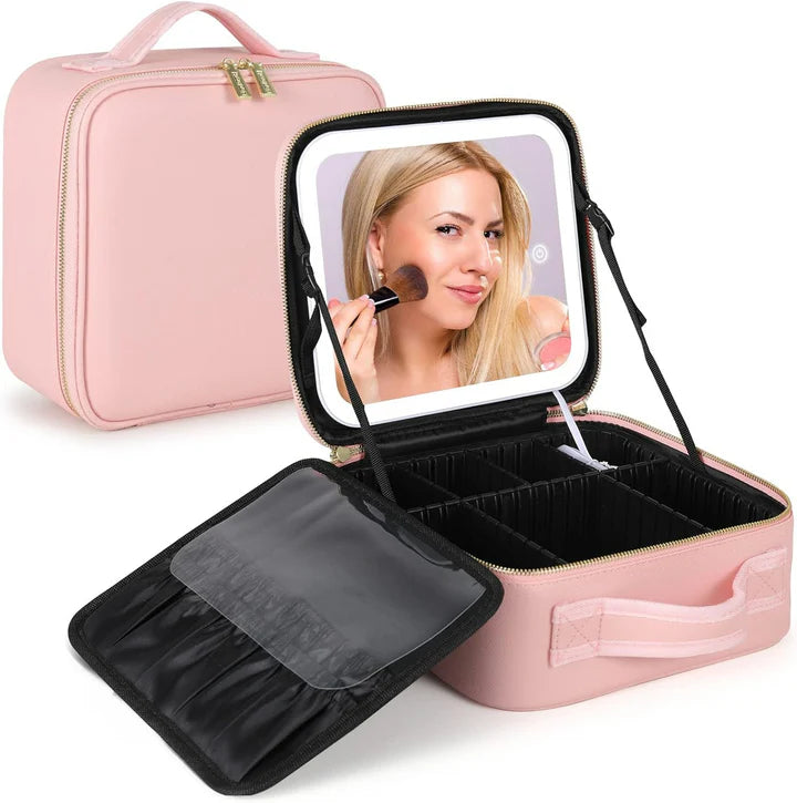 Adjustable Light Make Up Bag With Mirror LED Light