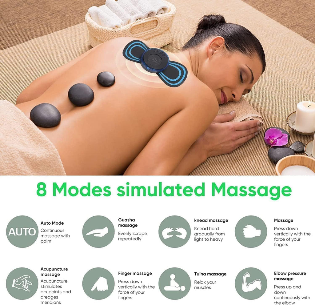 Portable Intelligent Neck and Back Massager, 6 Modes, Adjustable Frequency, Micro Current Massage, Relaxation Gifts