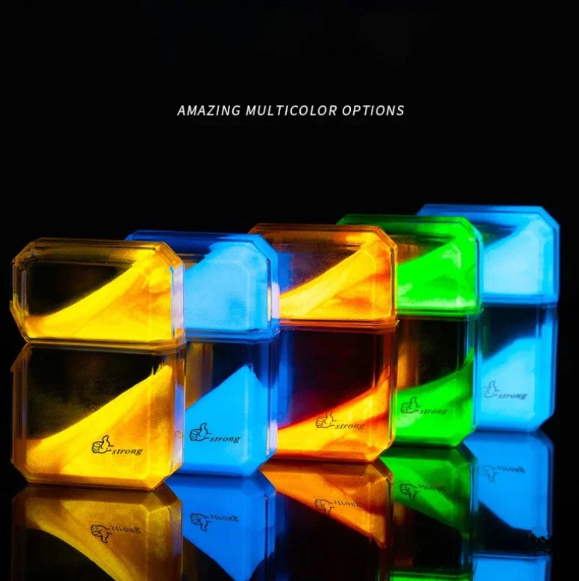 Luminous quicksand fluorescent gas lighter