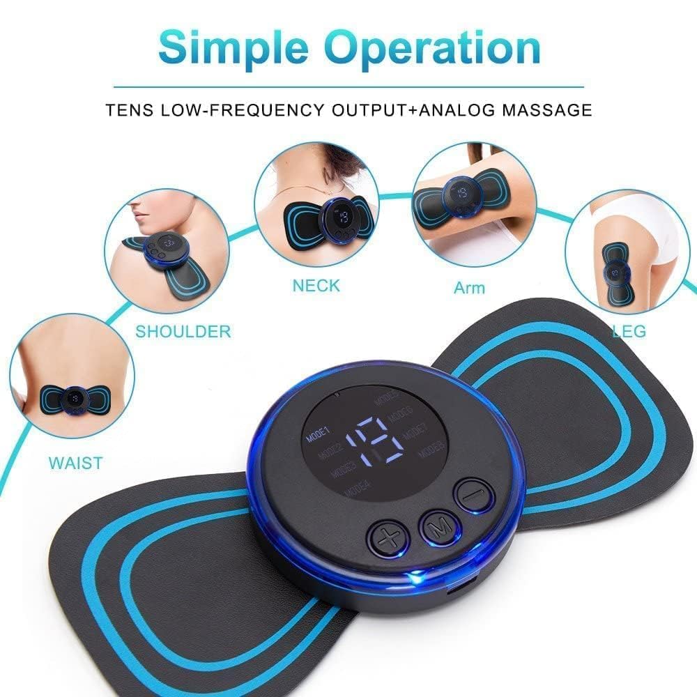 Portable Intelligent Neck and Back Massager, 6 Modes, Adjustable Frequency, Micro Current Massage, Relaxation Gifts