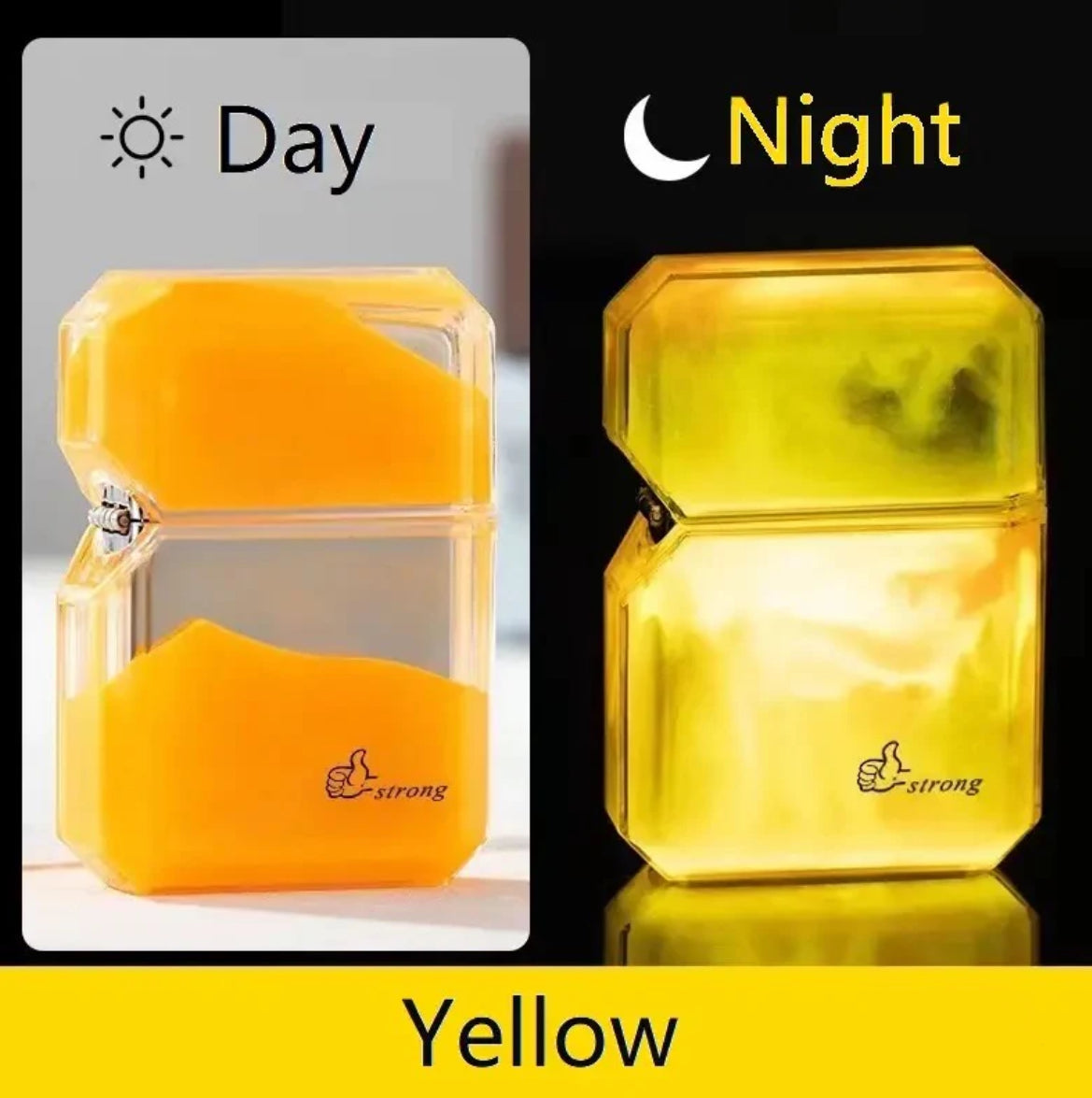 Luminous quicksand fluorescent gas lighter