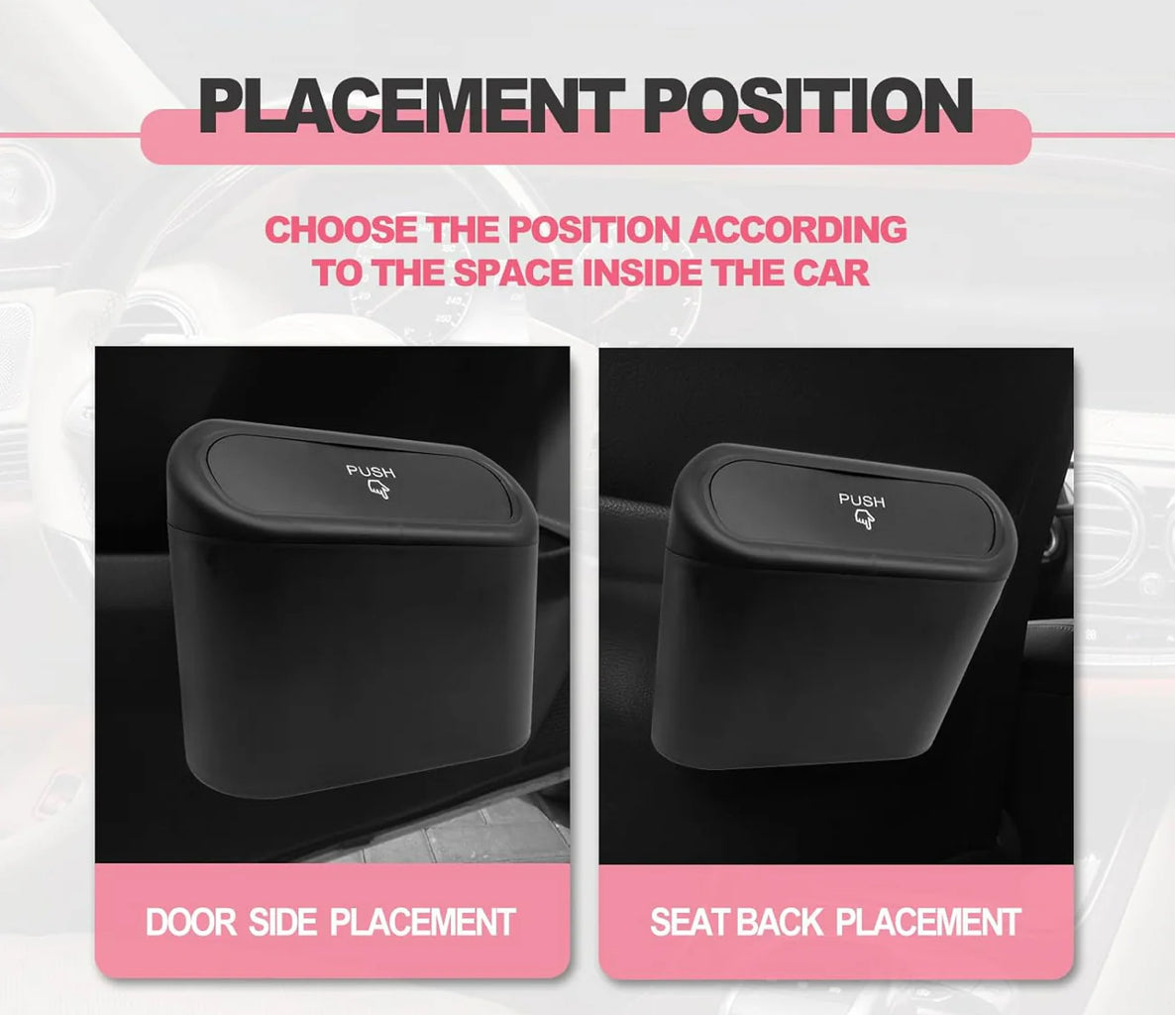 Car Trash Can with Lid Leakproof