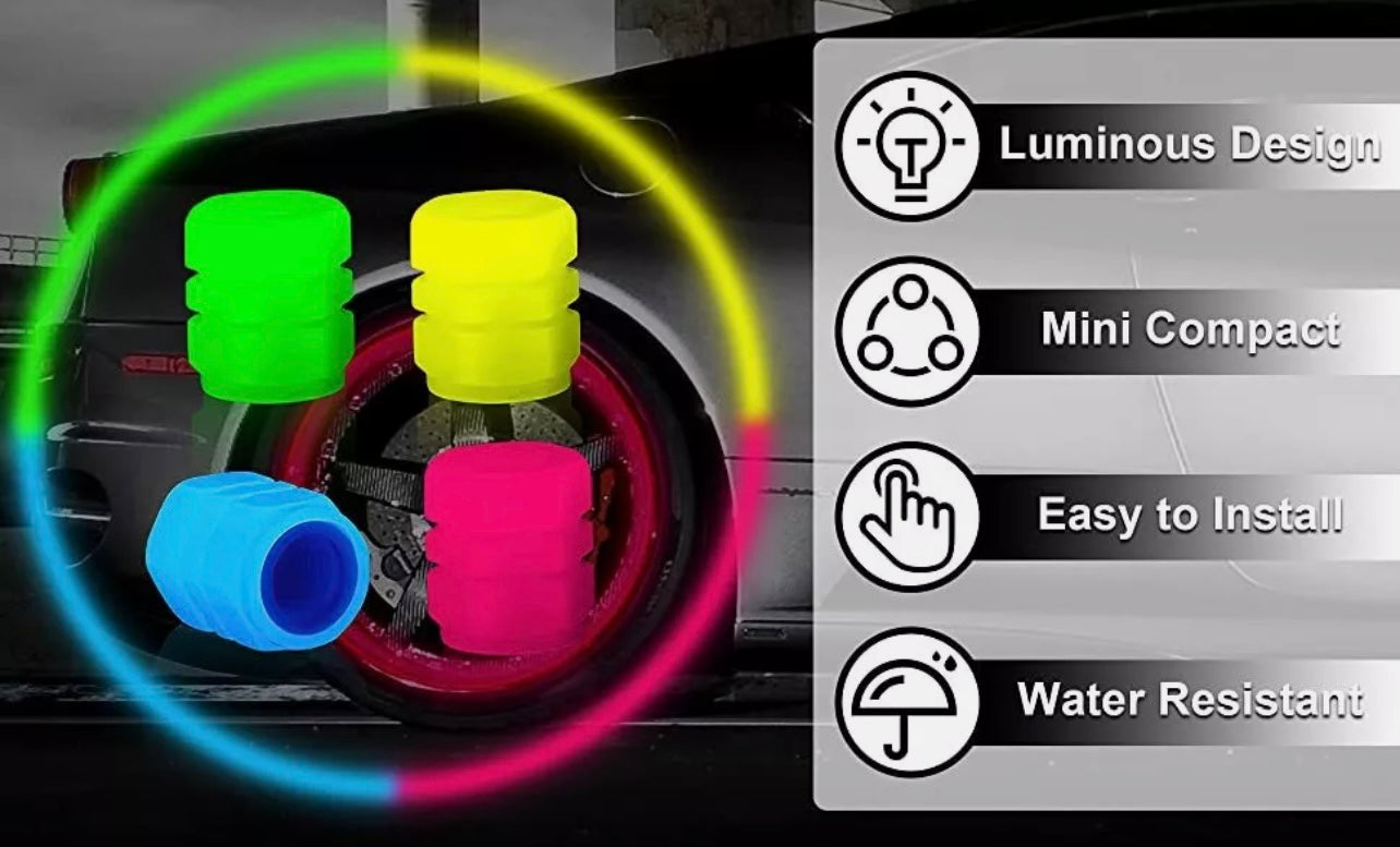 Luminous tire valve (4pcs)