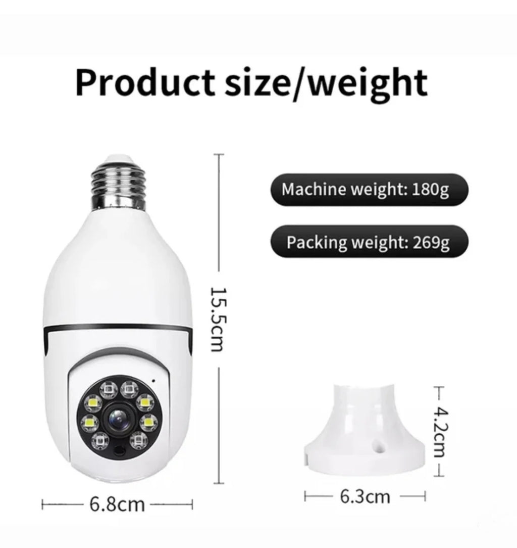 V380 PRO E27 360 Degree LED Light 1080P Wireless Panoramic Home Security WiFi Camera