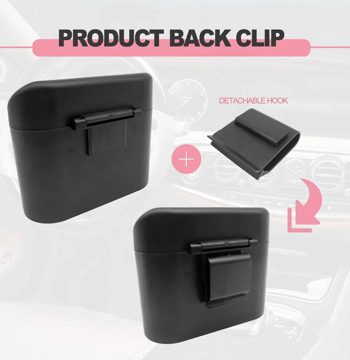 Car Trash Can with Lid Leakproof