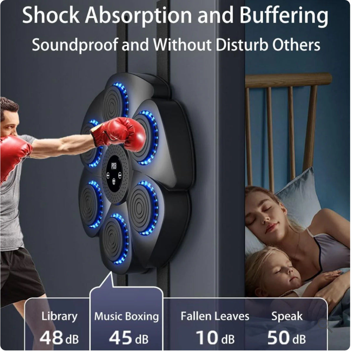 Professional Bluetooth Music Boxing Machine with LED Lights