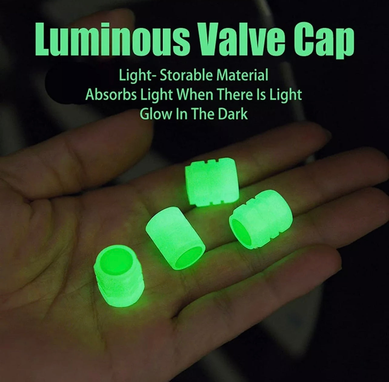 Luminous tire valve (4pcs)