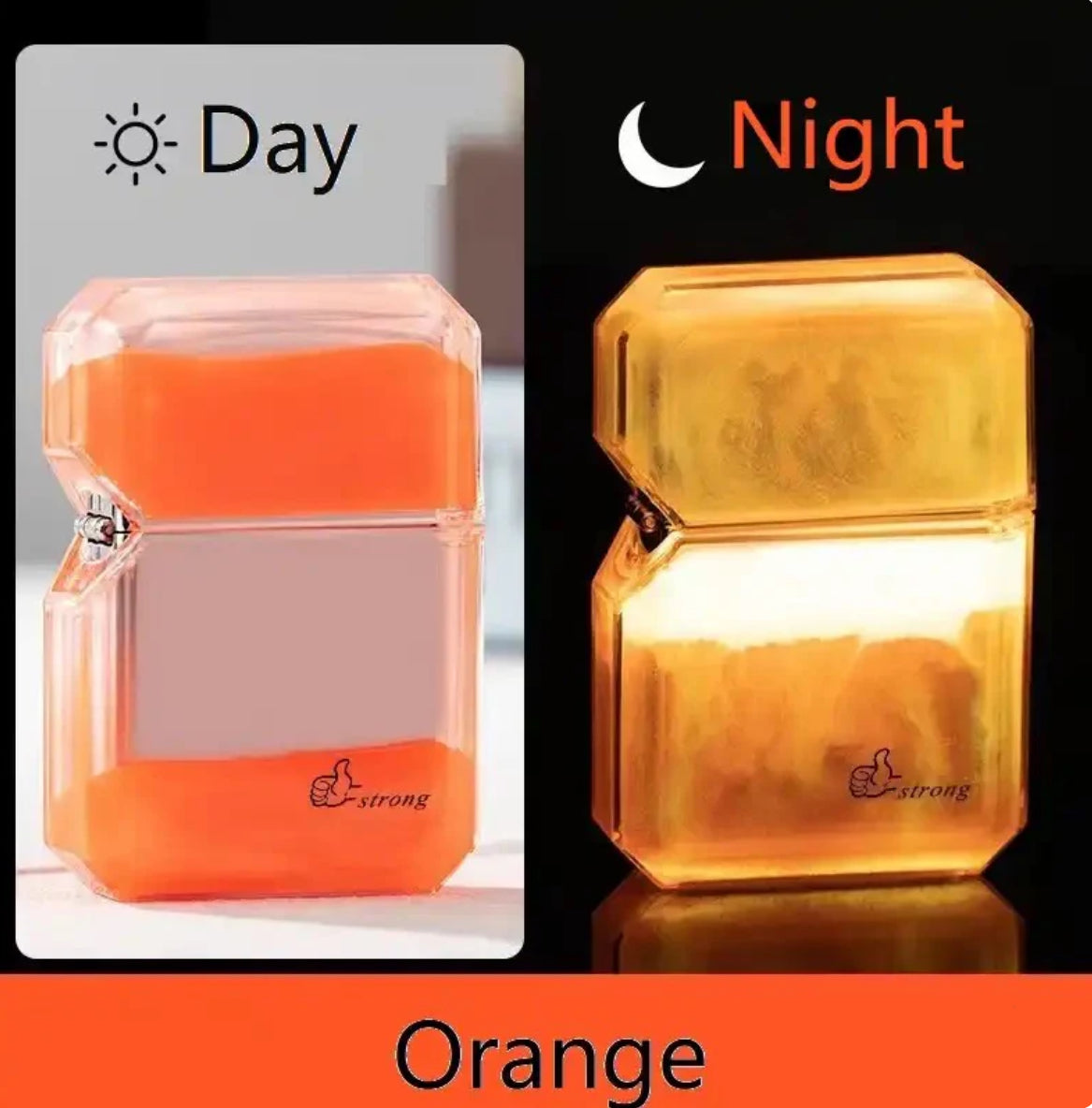 Luminous quicksand fluorescent gas lighter