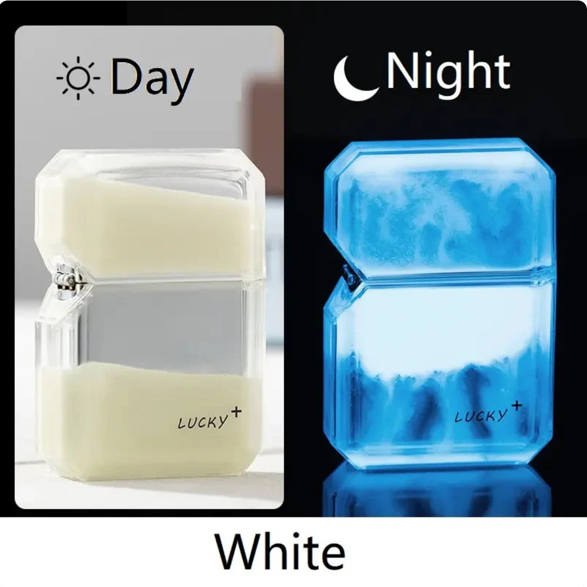 Luminous quicksand fluorescent gas lighter