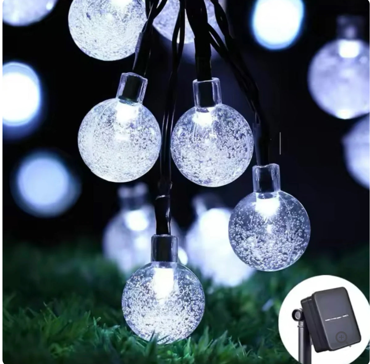 Solar String Lights, 1 Pack Outdoor String Light 50 LED 5 Meter Waterproof Solar Powered Christmas