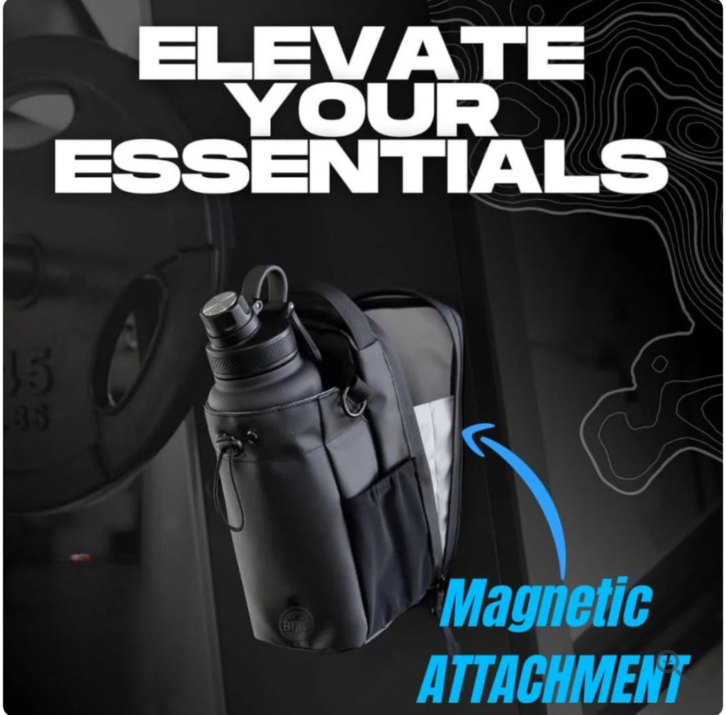 Magnetic Gym Bag With Water Bottle Holder