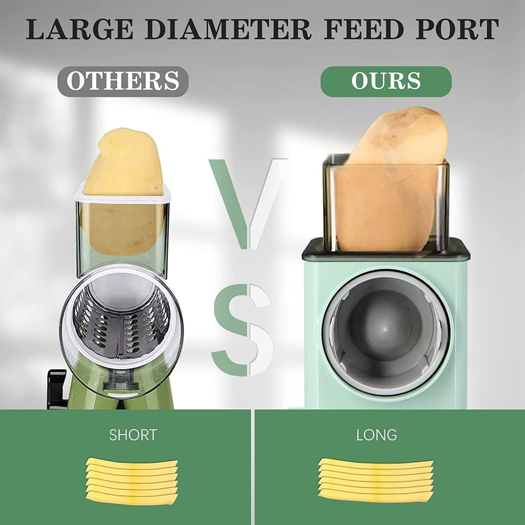 Multifunctional Rotary Vegetable Cutter 3 In 1 Shredder , slicer and grinder