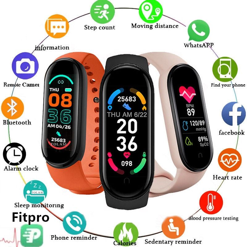 M6 Smart Band Watch Bracelet Wristband Fitness Tracker