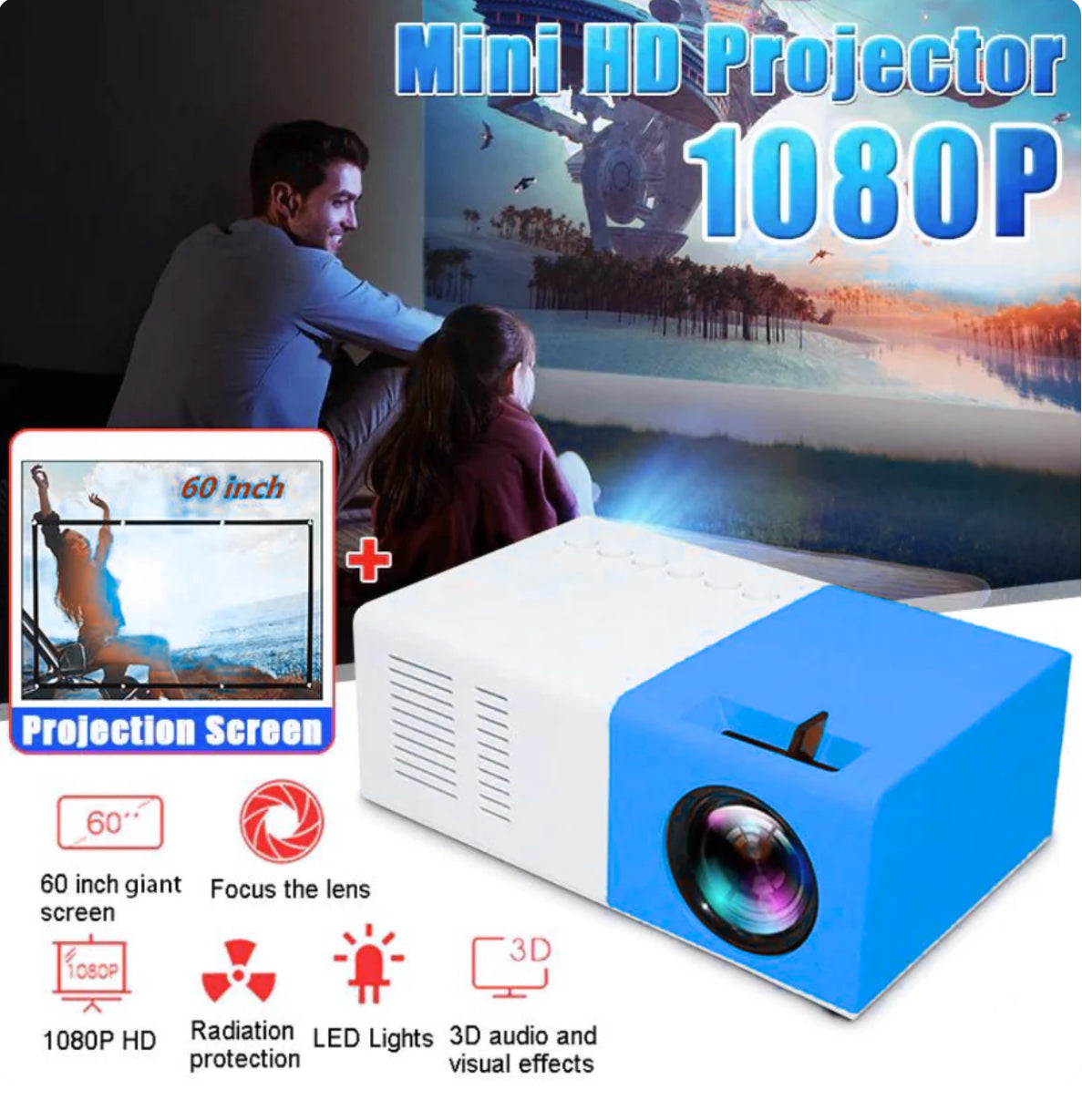 Mini LED Projector Multimedia Home Theater
