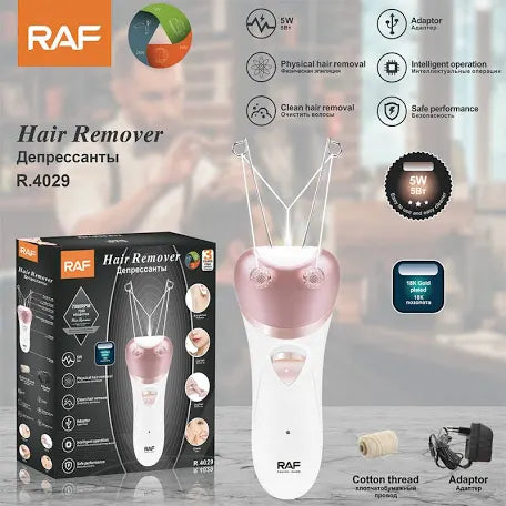 RAF Cordless Cotton Thread Face Epilator Rechargeable R4029