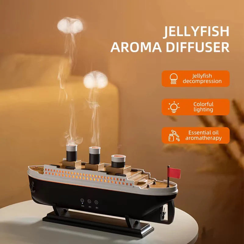 🚢 Titanic Humidifier & Essential Oil Diffuser – Aromatherapy