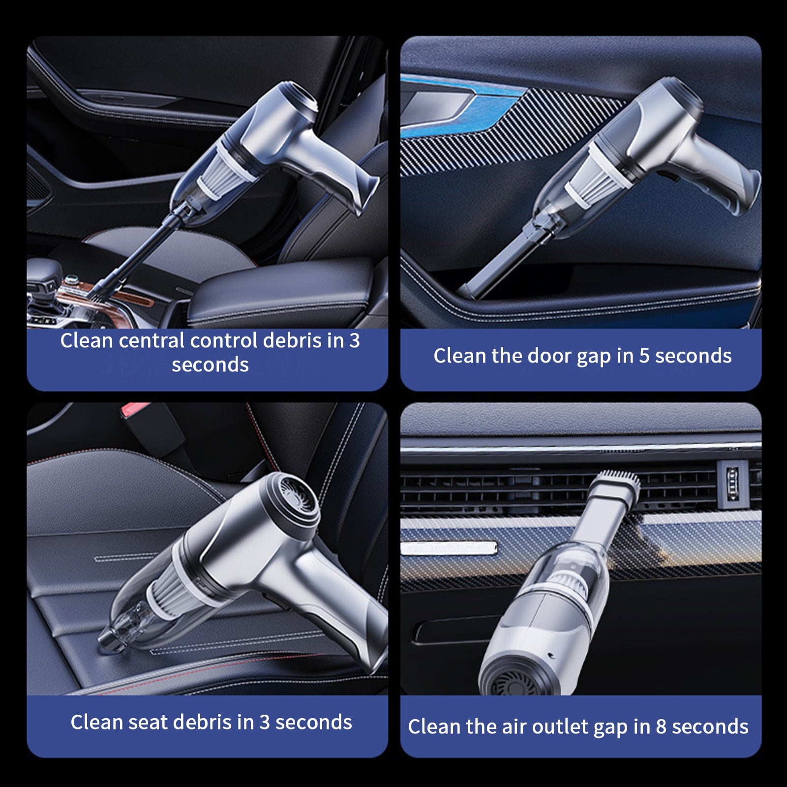 3-in-1 Portable Handheld Vacuum Cleaner – Perfect for Car, Keyboard & Pet Hair