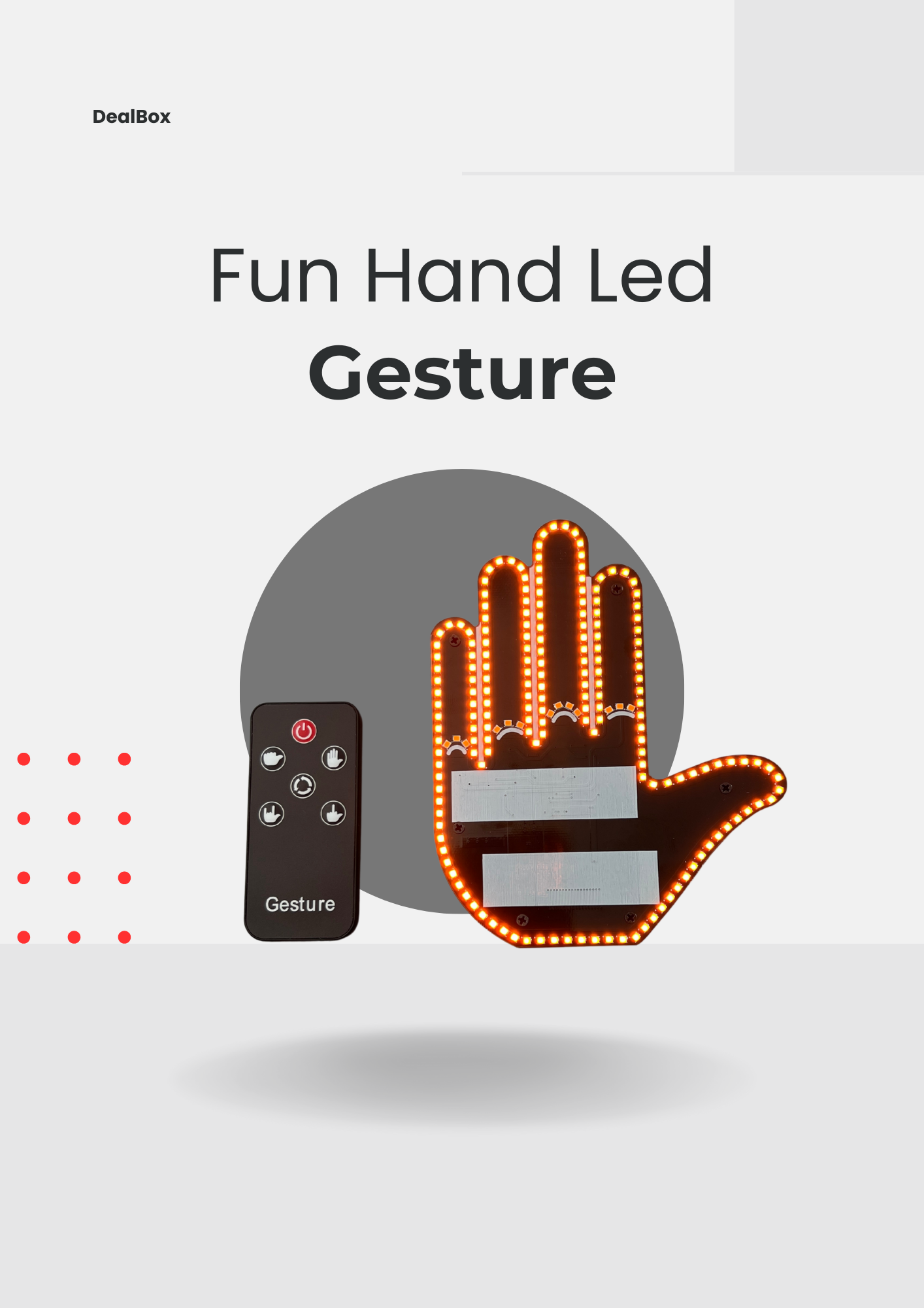 Car Led Hand Fun Gesture With Remote