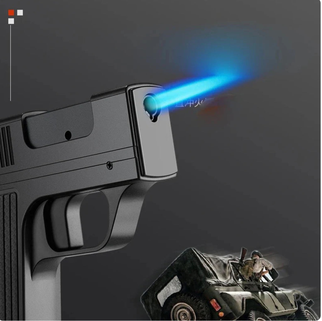 Pistol Lighter Torch Gas Gun Lighters Cigarette Case
