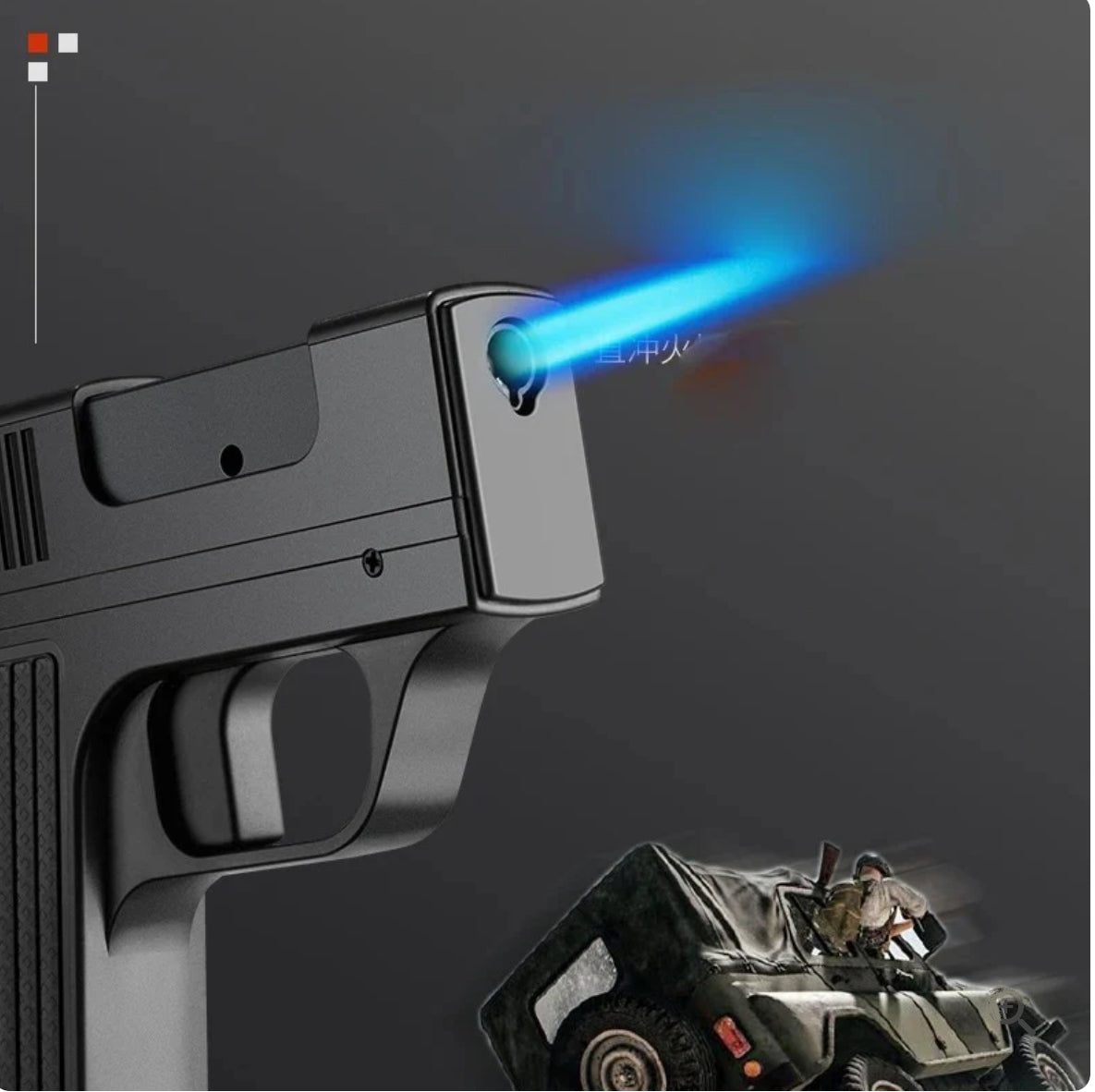 Pistol Lighter Torch Gas Gun Lighters Cigarette Case