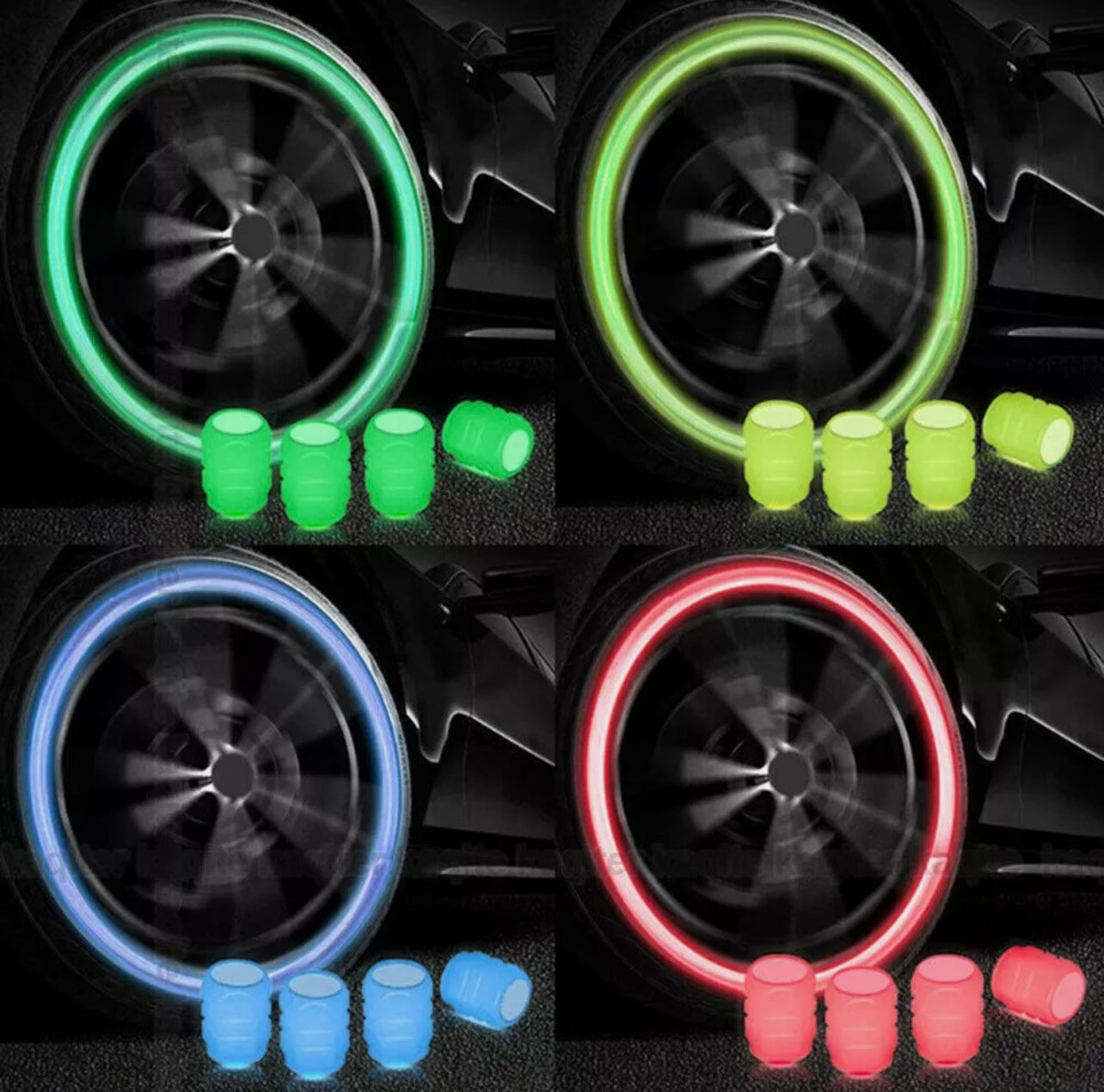 Luminous tire valve (4pcs)