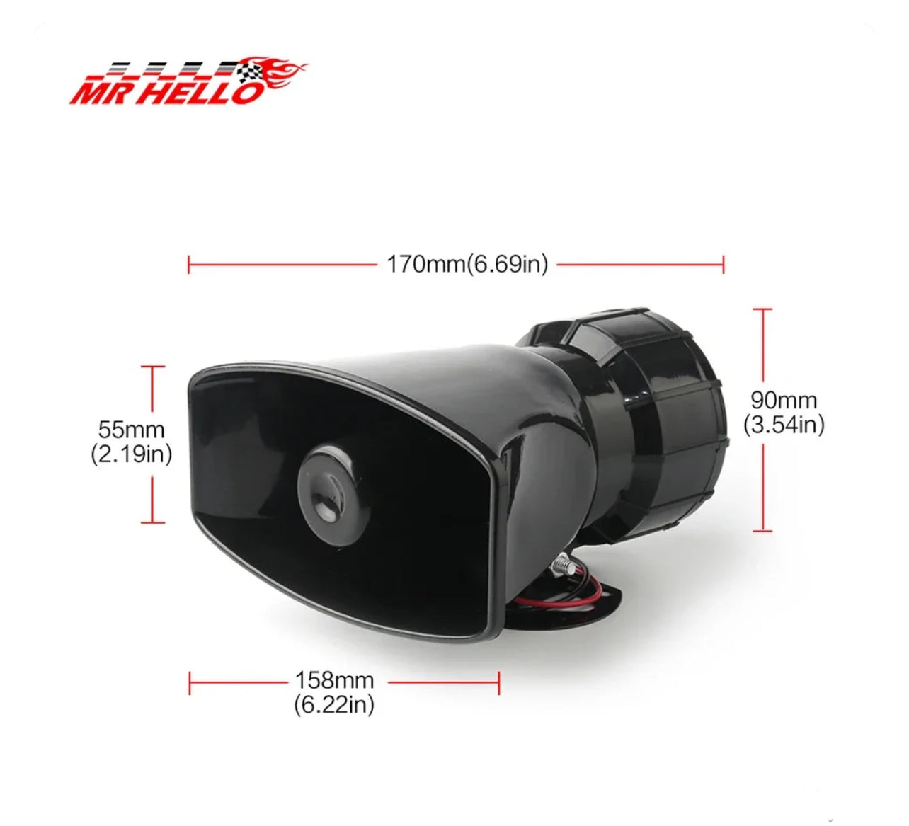 Car Siren Electronic Horn 100Watt