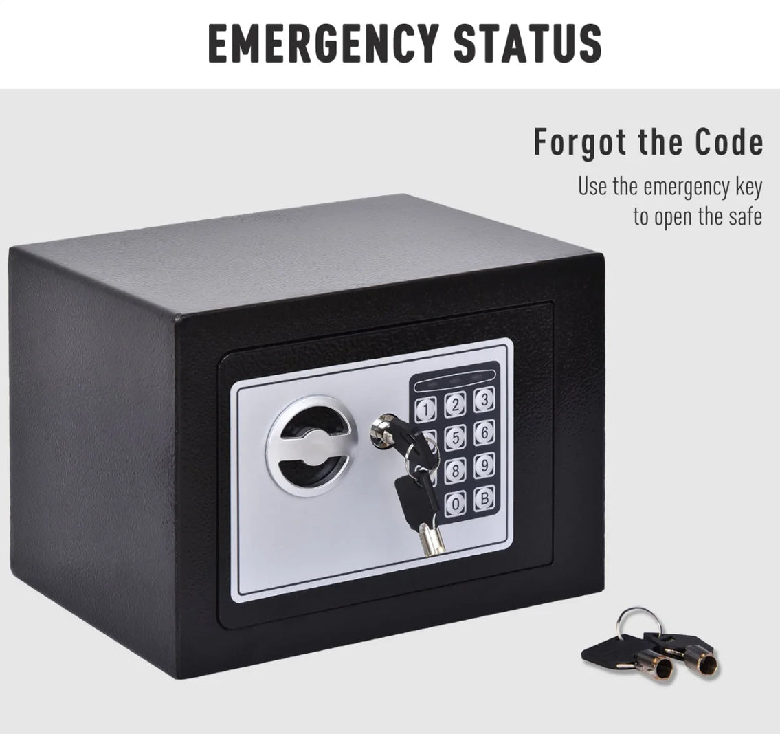 Safe Box Mini Digital Electronic Keypad Lock Safe Box Built In 2 Locking Bolts For Home & Offices