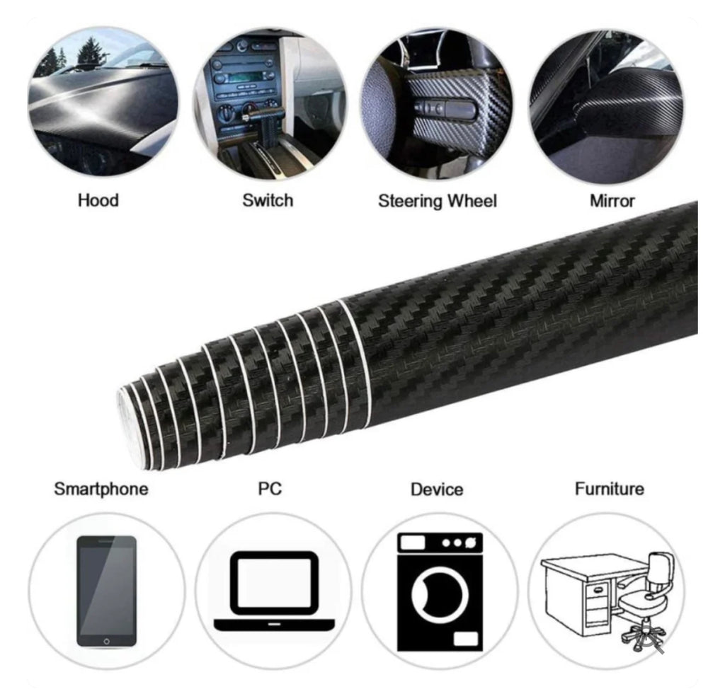 3D Carbon Fiber Car Sticker Waterproof Car Loading Edge - Door Sill - Paint Protection Film
